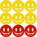 Stickere mari Smiley Faces, decupate contur